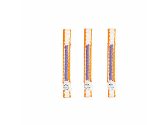 IR 0938.orange.3 Оттяжка 11 см, оранжево-белая, дайнема, шир. 10мм, 3 шт